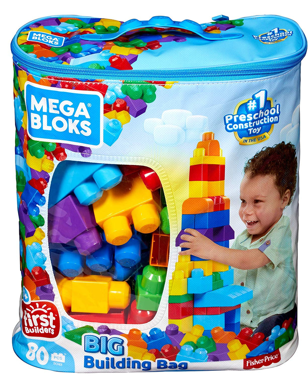 Mega Bloks 80-Piece Big Building Bag | Baby’s On The Go